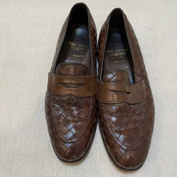 Allen Edmonds Sarasota Brown Leather Woven Loafer Men\'s Size 10 D Allen Edmonds Sarasota Brown Leather Woven Loafer Men main image 3